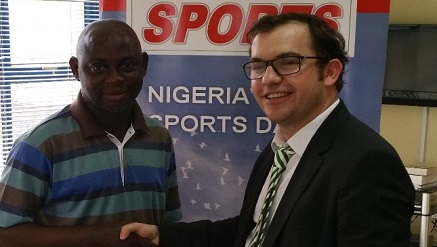 (L-r): Thomas Ayodele of Complete Sport and Cristobal Alonso, Mobofree’s Chairman of the Board at the MOU signing ceremony in Lagos